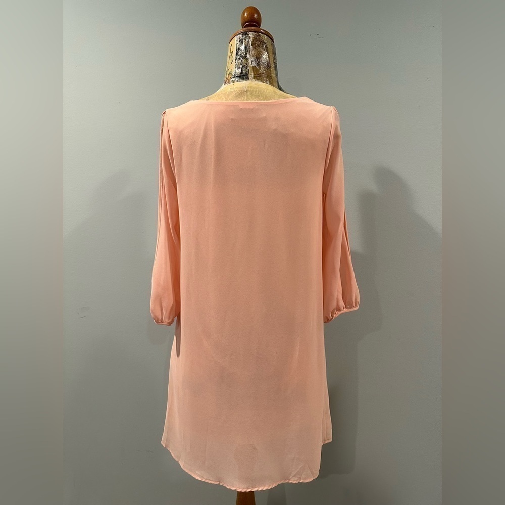 Lulus Shifting Dears Peach Long Sleeve Dress - New! - Picture 5 of 7